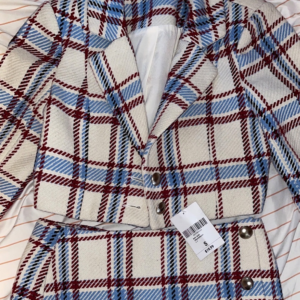 Plaid Co-Ord Skirt Set Small